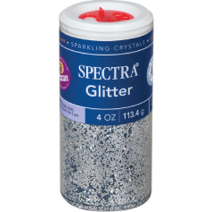 Glitter, Silver, 4 oz., 1 Jar