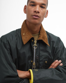 Barbour x Flower Mountain Oversized Transport Waxed Jacket Sage