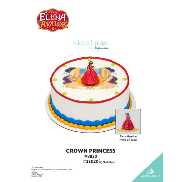 Elena of Avalor Crown Princess The Magic of Cakes® PhotoCake® Enhanced Round Background Page