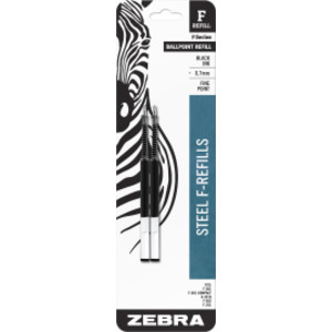 F-Series Pen Refills, 0.7 mm, Black, 2-Pack
