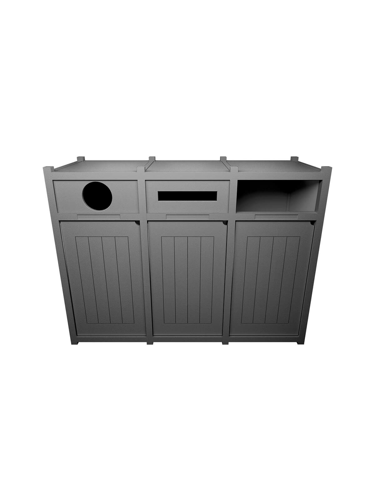 VISION – Triple – Unit – Circle-Slot-Full – Grey