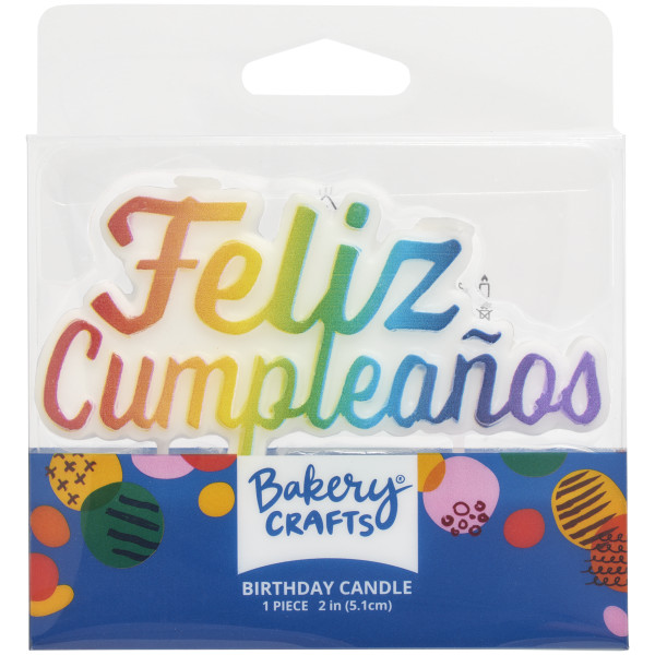 Feliz Cumpleaños Bright Shaped Candles