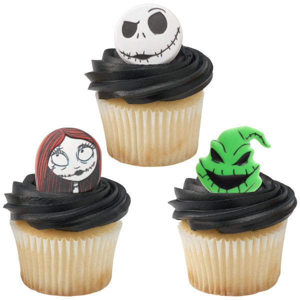 Disney Tim Burton's The Nightmare Before Christmas Jack Skellington, Sally, and Oogie Boogie
 Cupcake Rings
