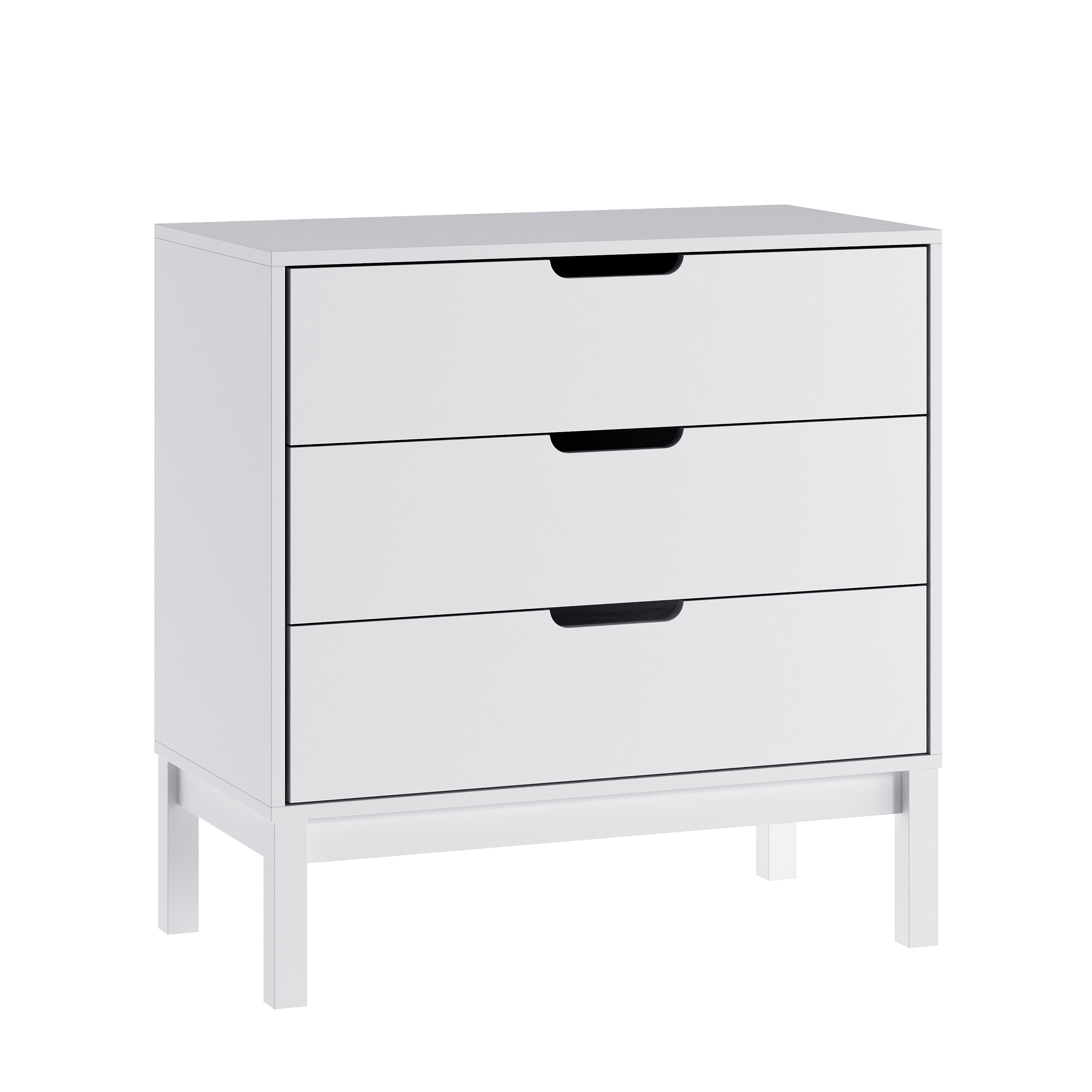 Dallas Wooden 3-Drawer Dresser for Bedroom, Chest of Drawers for Kids in Gray - Picture 14 of 23