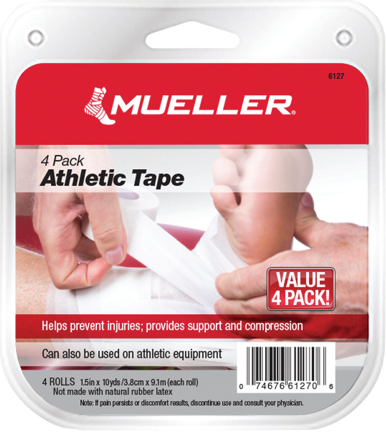 Mueller Sports Medicine TAPE, ATHLETIC MTAPE 10YDS (4/PK)