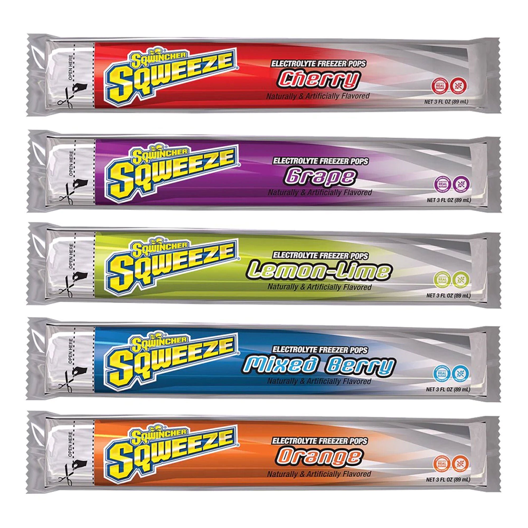 Sqwincher® Squeeze Assorted Flavors Electrolyte Freeze Pop