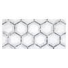 Specialty Mosaic Collection East White Polished, Italian Carrara Polished, And Mugwort Gray Polished 9×10 Hexagon Micromosaic Polished