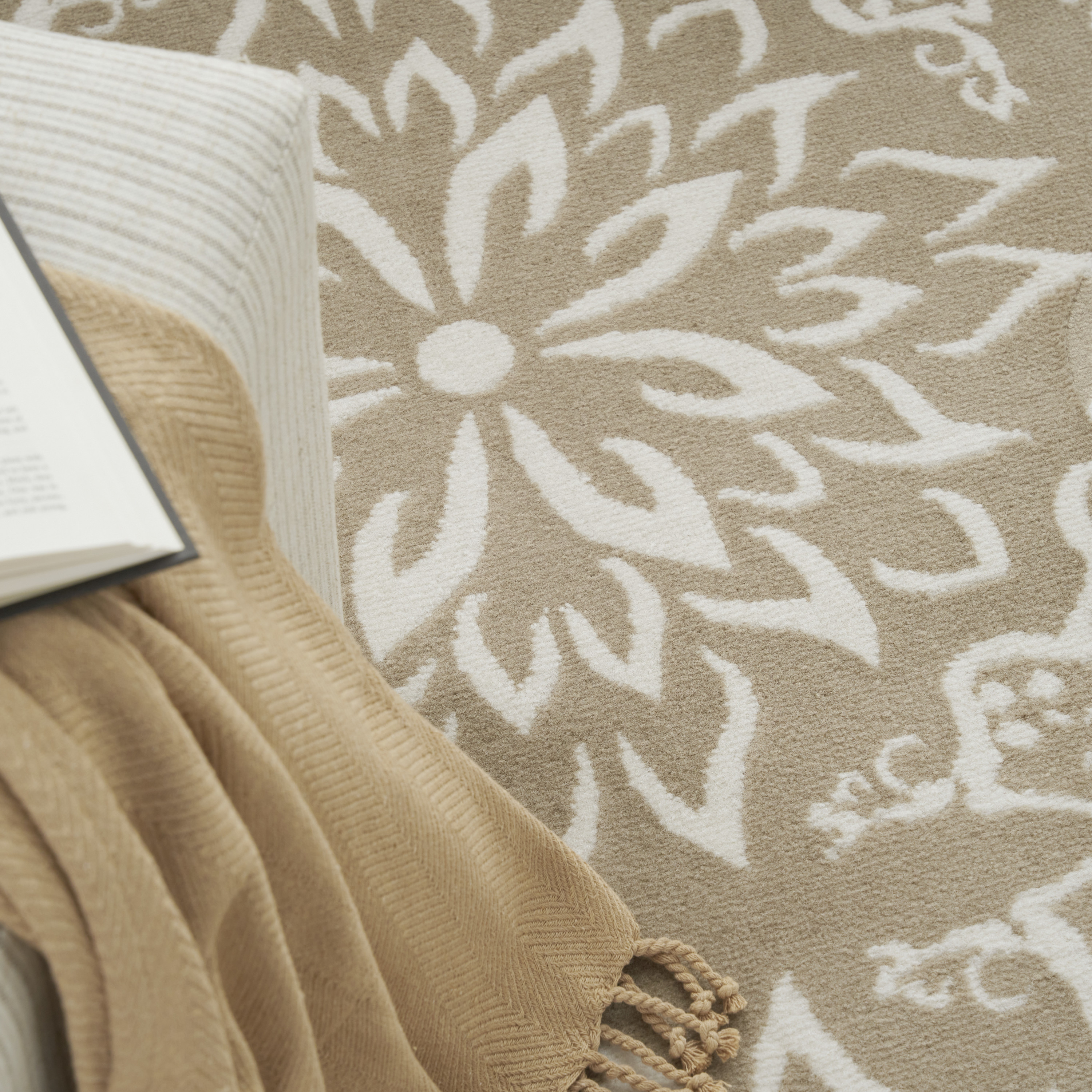 Nourison Jubilant 7' x 10' Taupe Farmhouse Indoor Rug