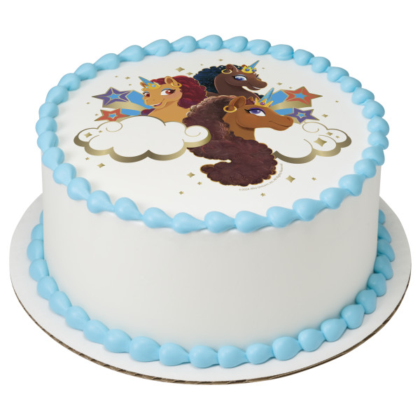Afro Unicorn Friendship PhotoCake® Edible Image®