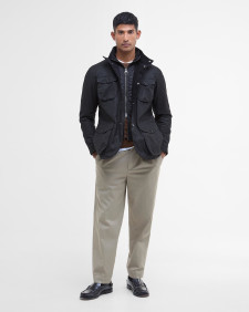 Ogston Waxed Jacket Black-Classic