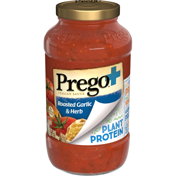 Prego+ Plant Protein Italian Tomato Sauce with Roasted Garlic and Herb