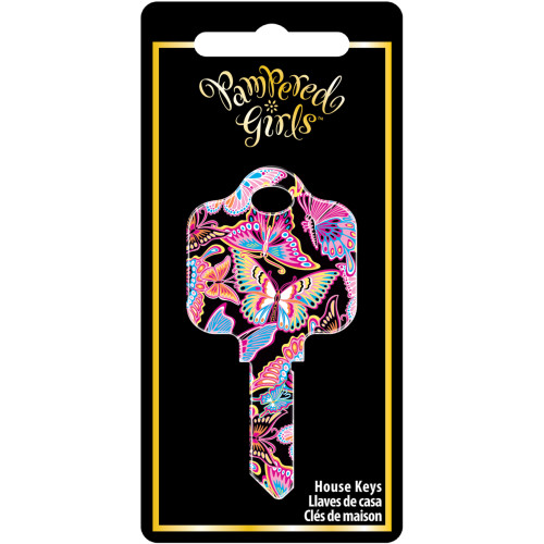 Pampered Girls Butterflies Key Blank Kwikset 66/97 KW1/10