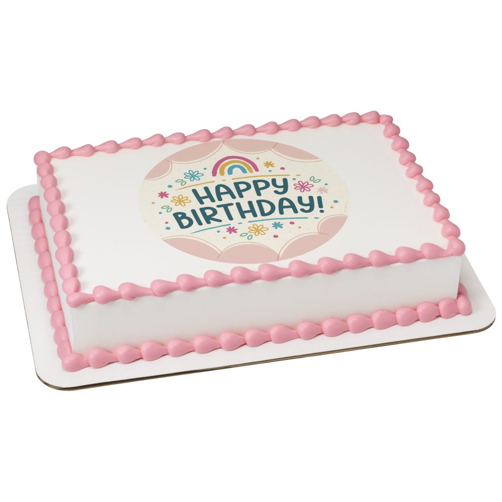 Image Cake Happy Birthday Rainbow