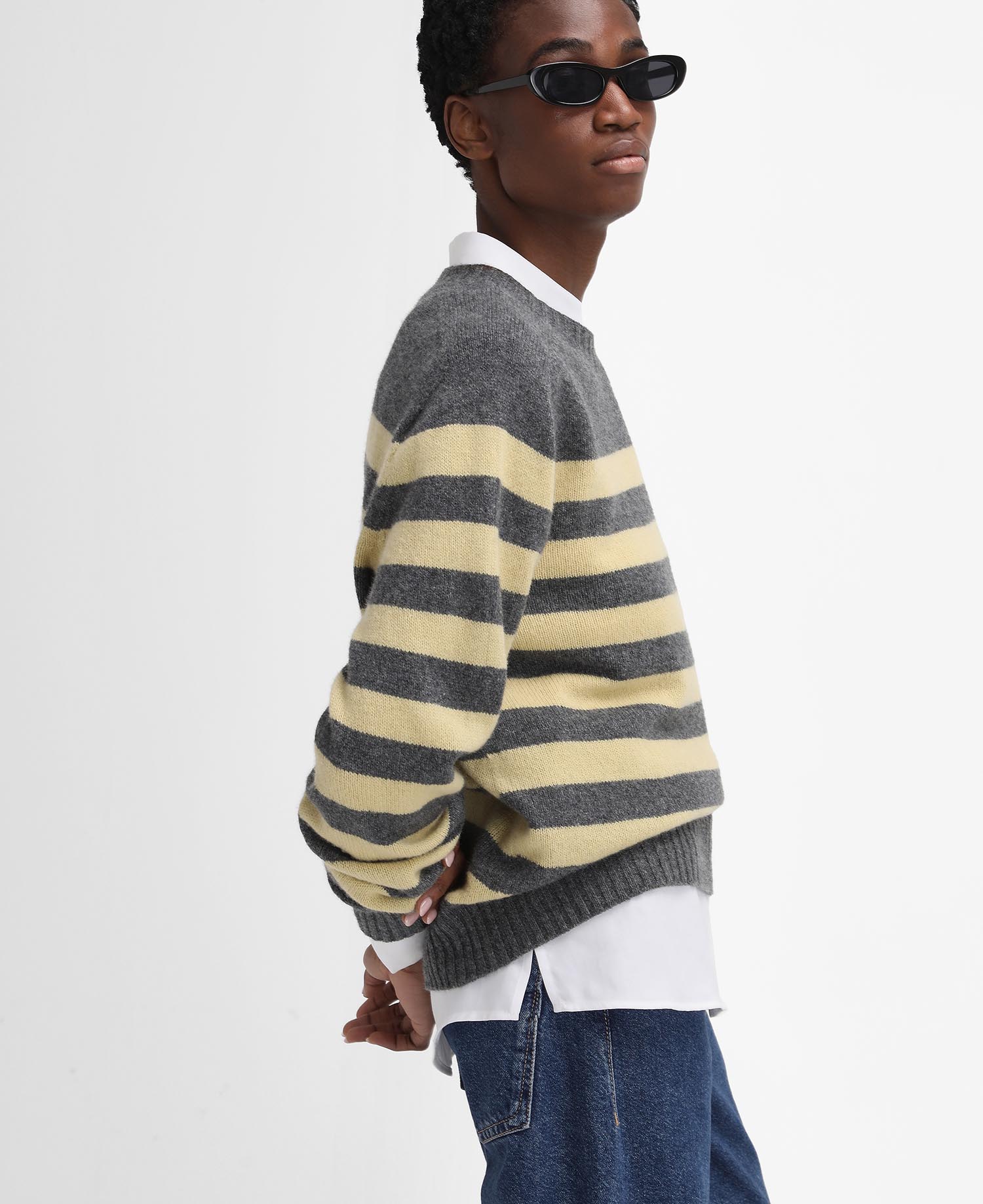 Barbour The Edit by Alexa Dominic Striped Crew Neck Jumper image number 3
