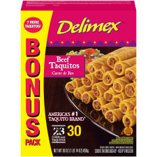 Delimex Beef Taquitos 30 count Bag