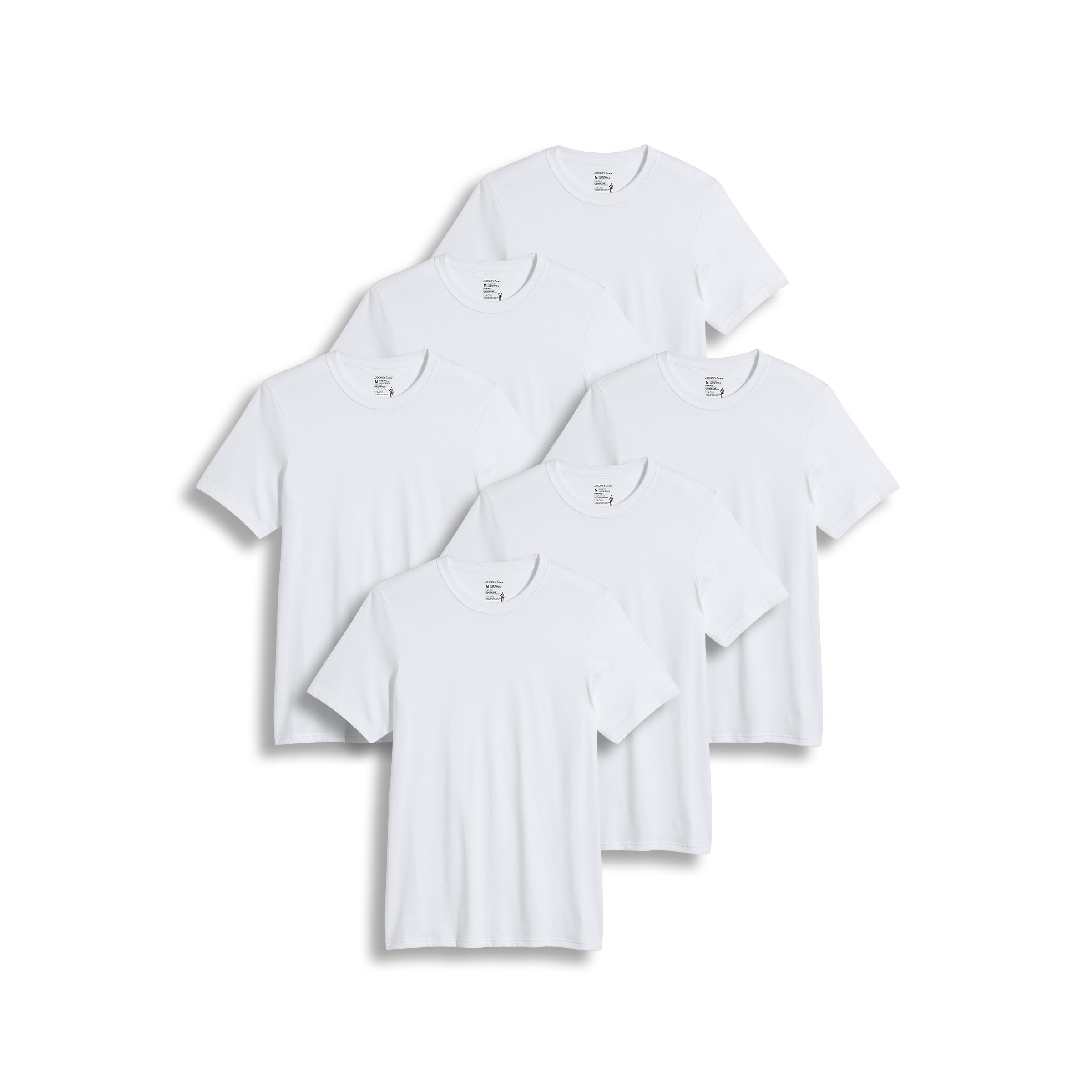 Jockey Men&rsquo;s Big & Tall Classic Crew Neck Undershirt- 6 Pack