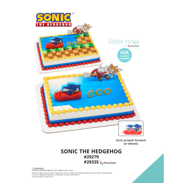 Sonic the Hedgehog™ The Magic of Cakes® PhotoCake® Enhanced Background and Icing Page
