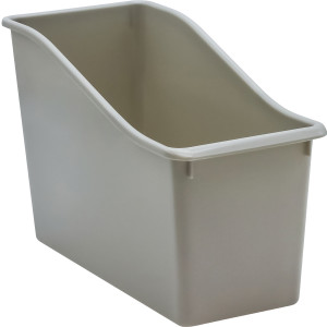 Plastic Book Bin, Gray