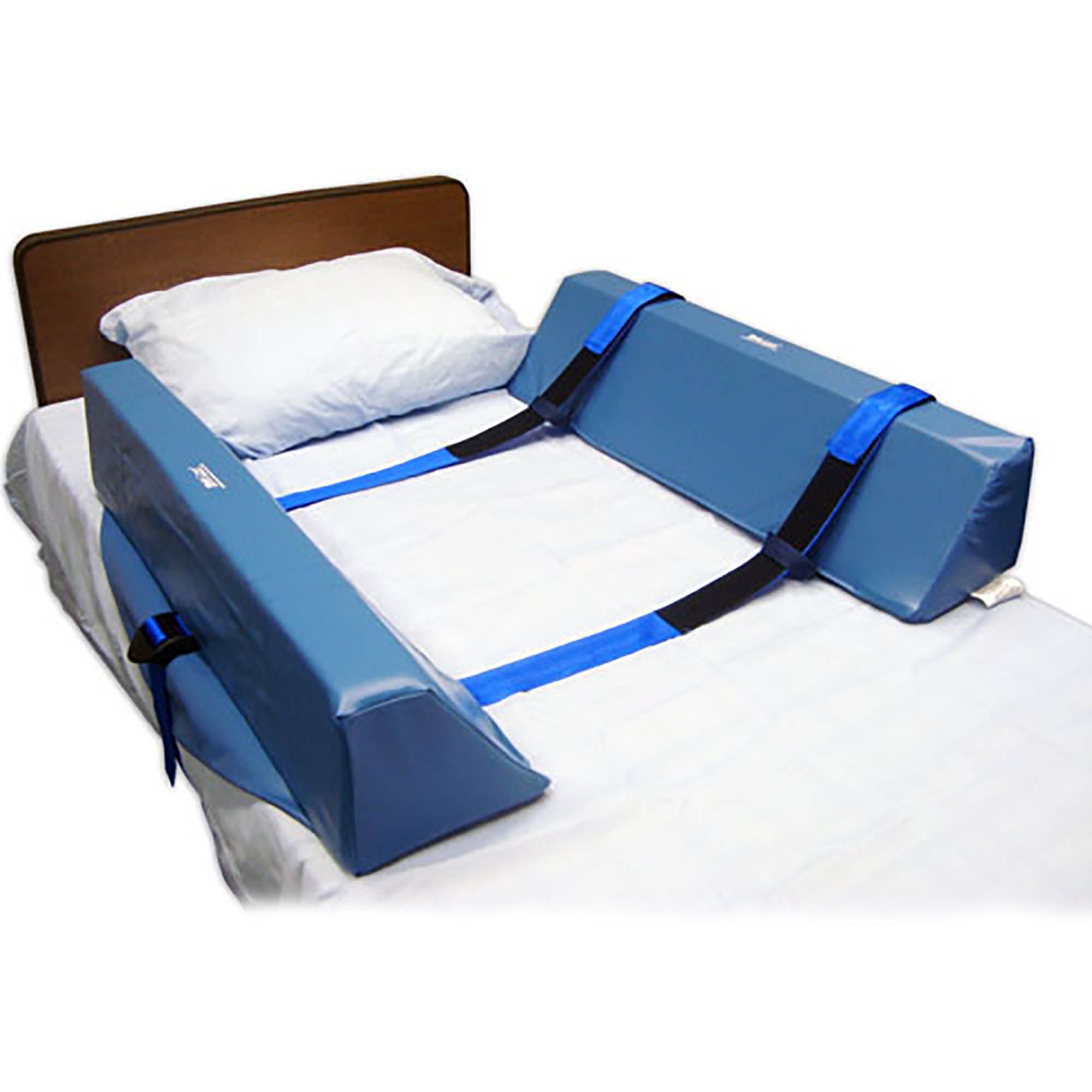 Skil-Care™ Foam Double Bolster Roll-Control System, 34 x 8 x 7 Inch, Blue
