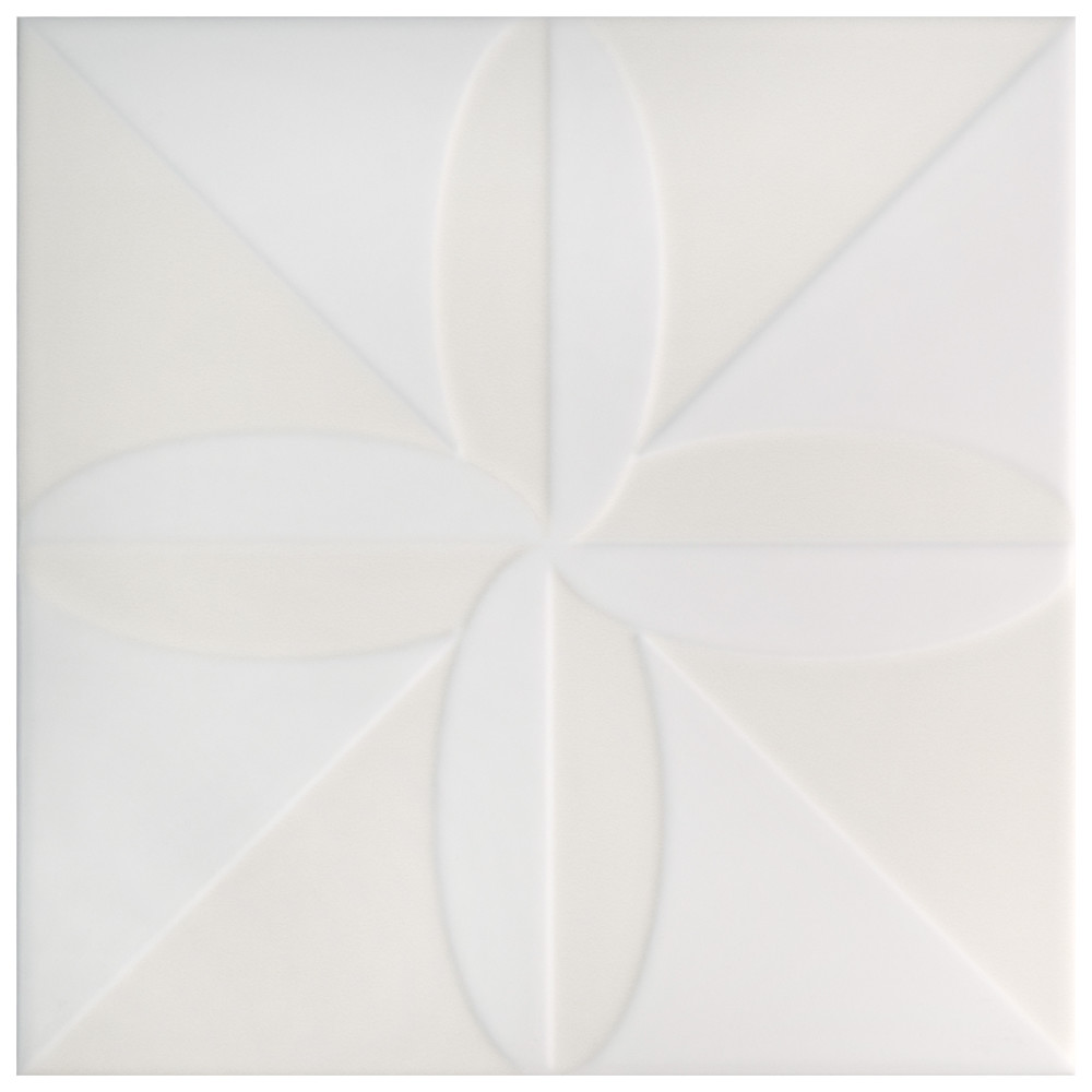 Triplex Fronteira White 7-3/4 in. x 7-3/4 in. Ceramic Wall Tile
