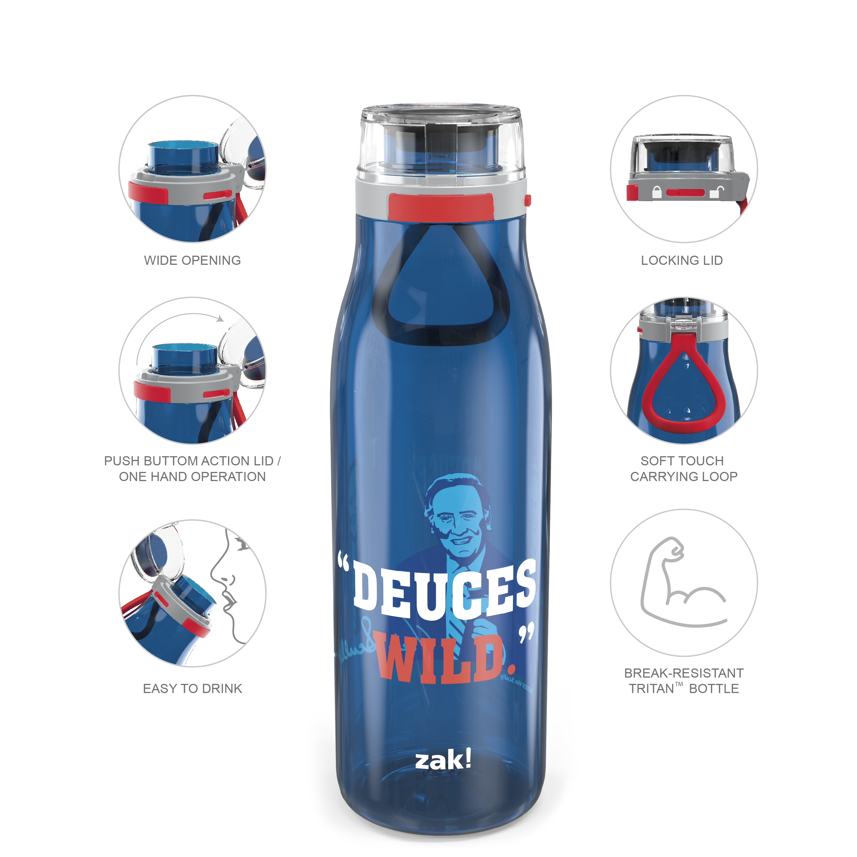Zak Hydration 31 ounce Water Bottle, Vin Scully slideshow image 4 Zak Hydration 31 ounce Water Bottle, Vin Scully slideshow image 4