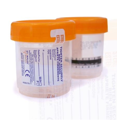 Starplex Scientific Corp CONTAINER, SPECIMEN STARCLICK W/DBL CAP ORG 100ML (400/CS)