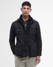 Ogston Waxed Jacket Black-Classic