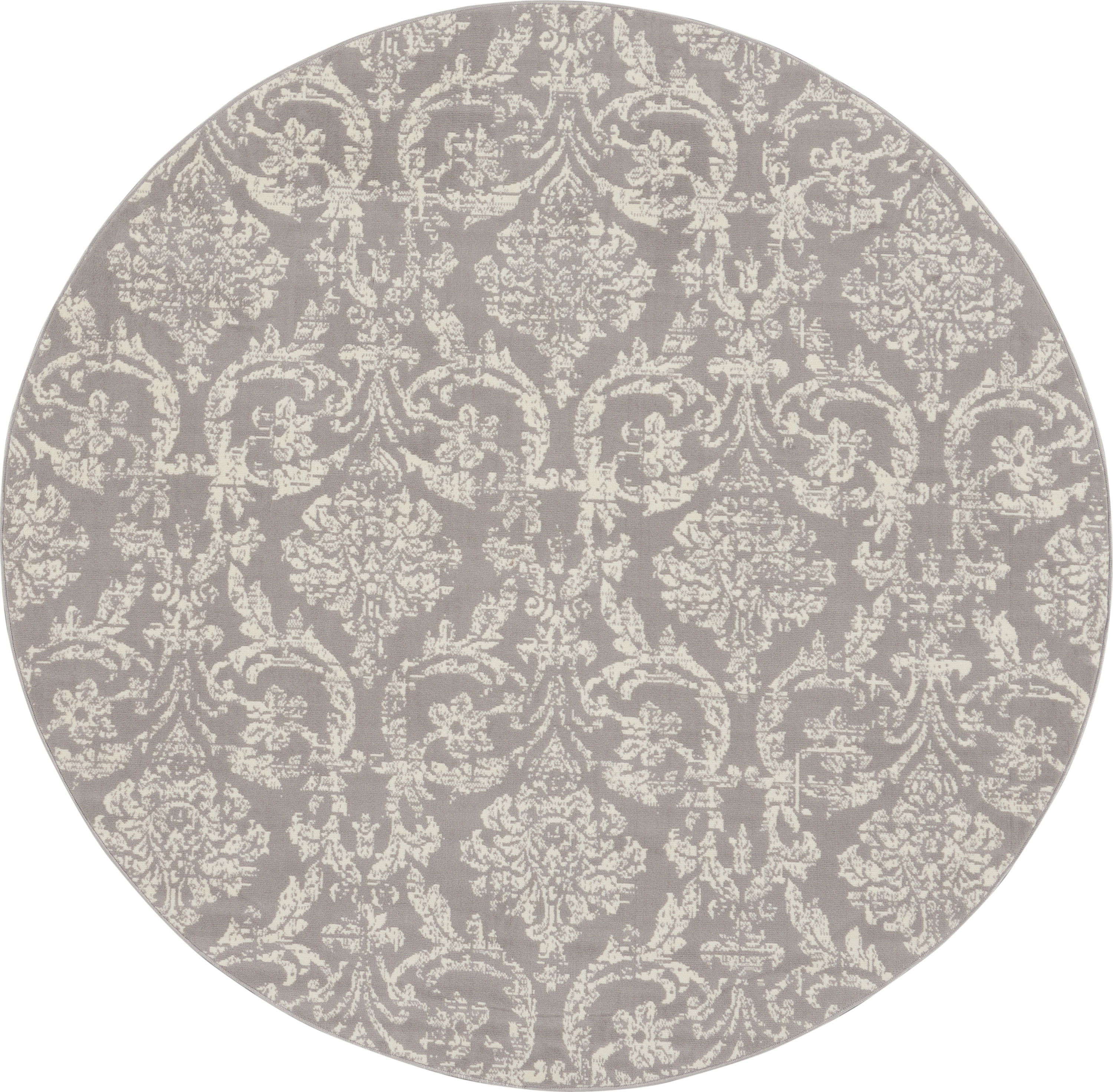 Nourison Jubilant 8' x Round Grey Vintage Indoor Rug