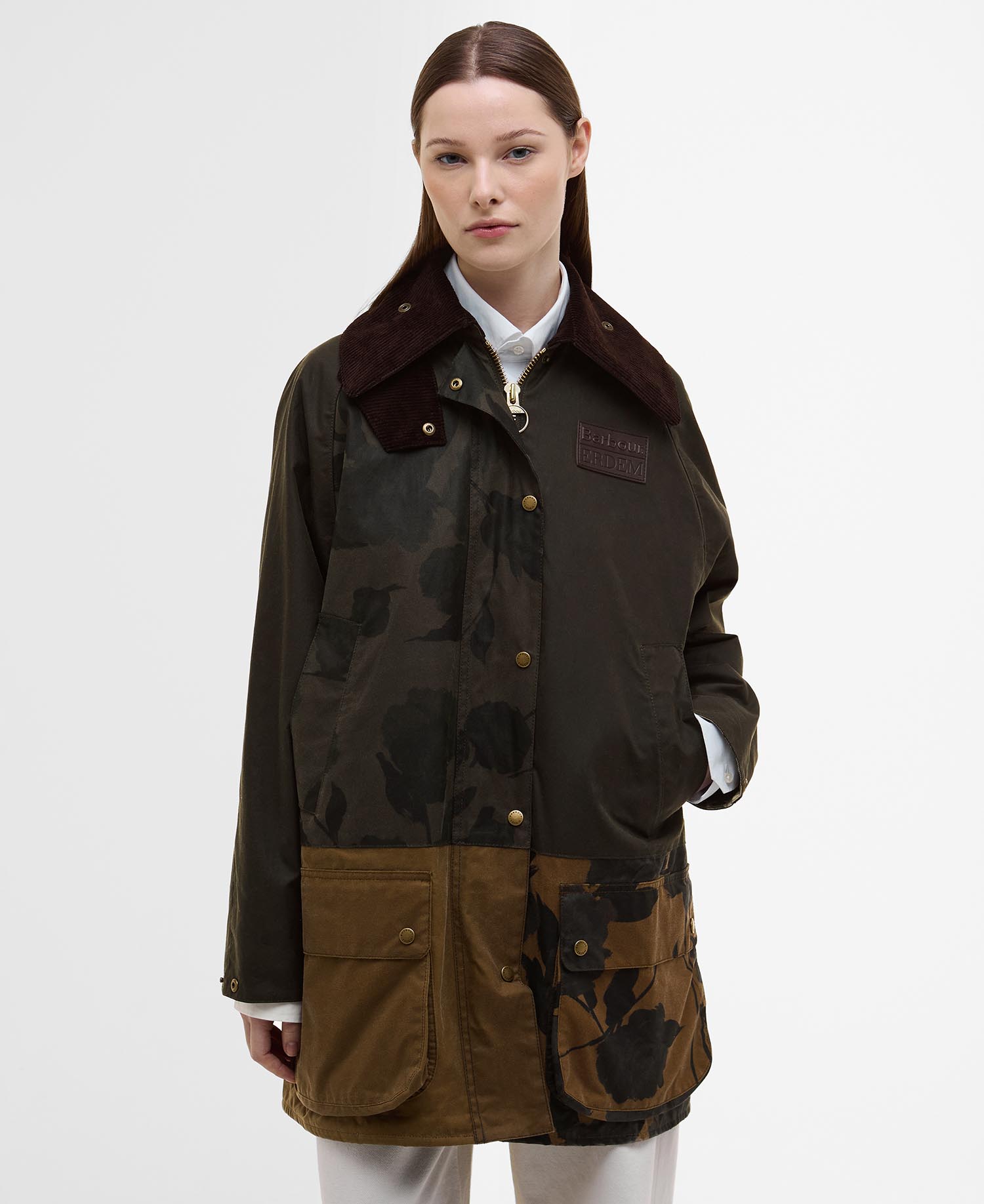 Barbour x ERDEM Wachsjacke Beauflower image number 0