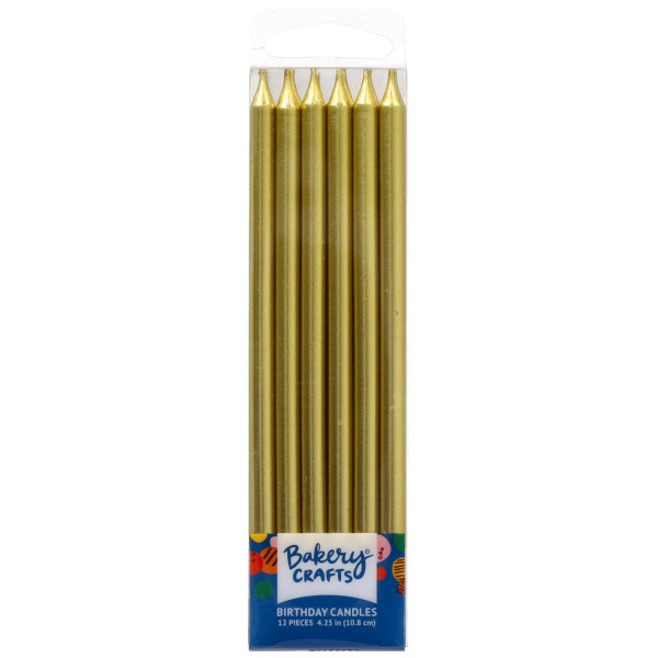 Tall Gold Smooth & Spiral Candles