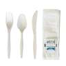 Boardwalk, Six-Piece Cutlery Kit, Mediumweight, 5.86", Plastic, White
