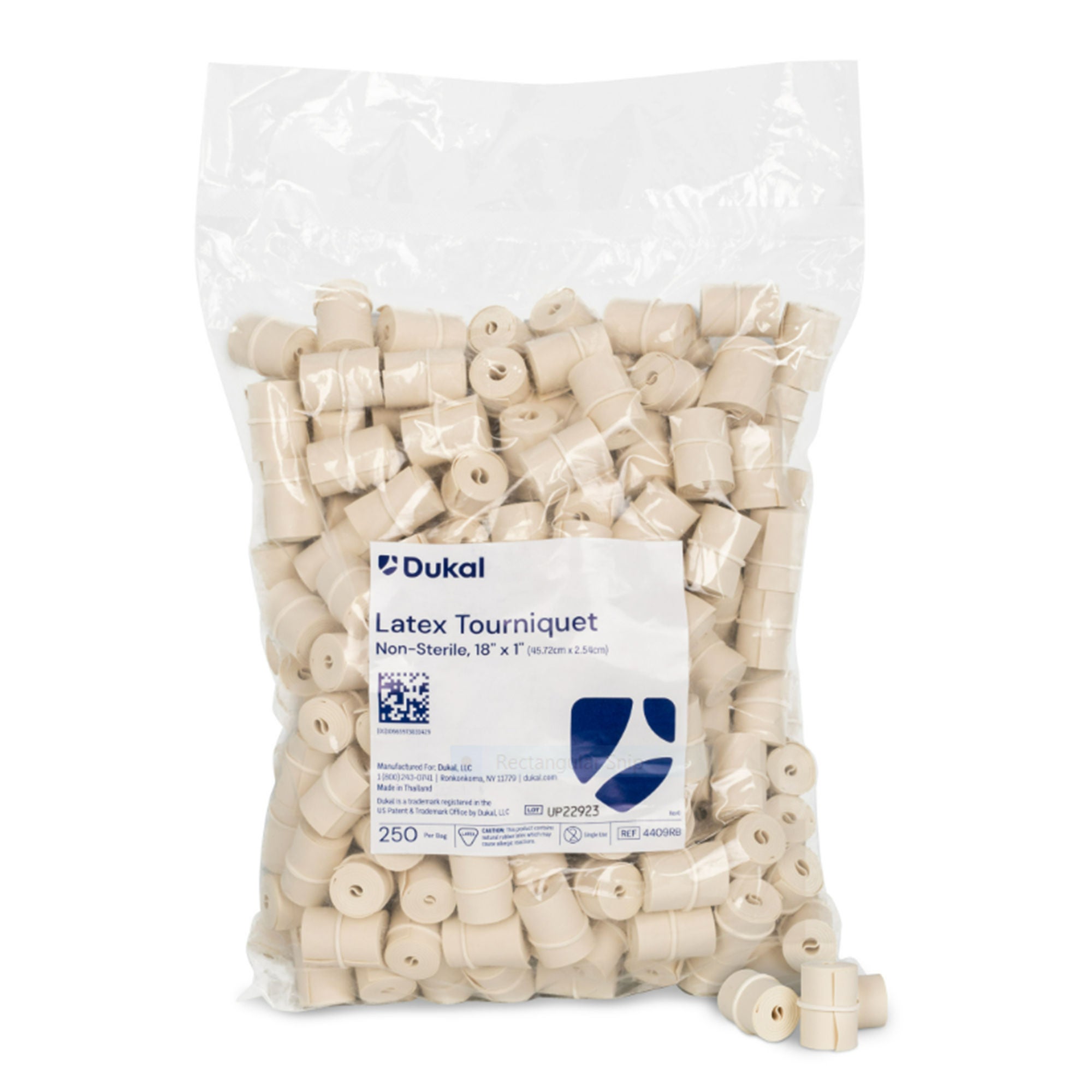 Dukal TOURNIQUET, ROLLED/BANDED NAT(250/BG 4BG/CS)