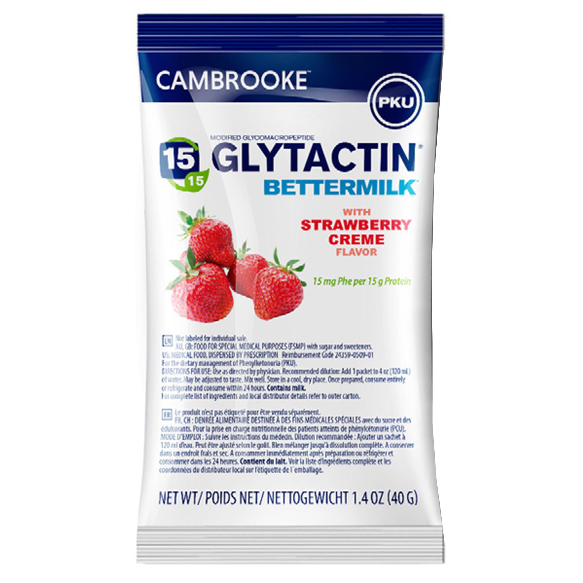 Cambrooke Therapeutics SUPPLEMENT, ORAL BETTERMILK 160CAL STRWBRY CRM 1.4OZ (30/CS)
