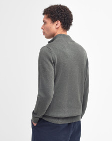 Felpa in cotone con mezza zip 