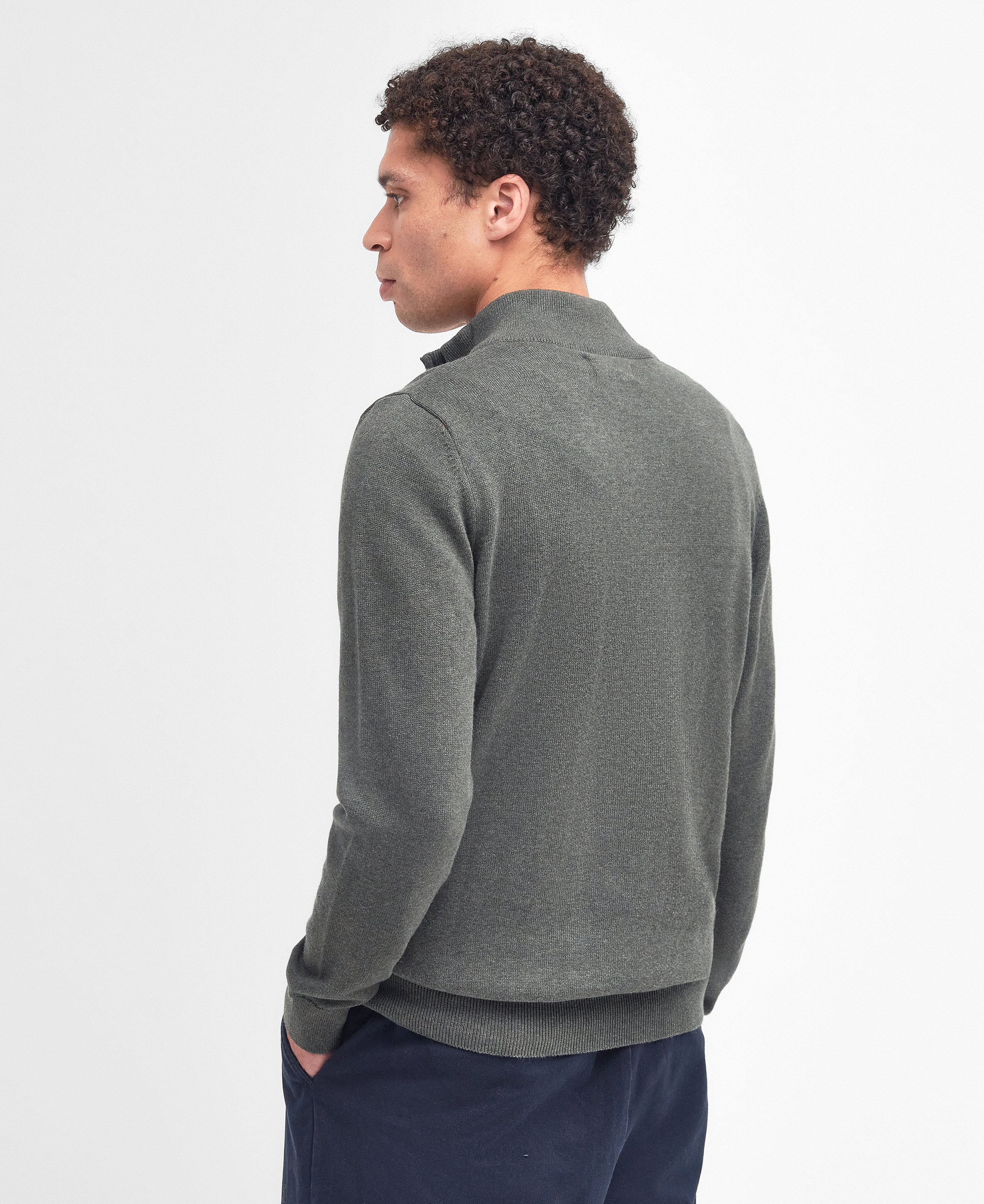 Felpa in cotone con mezza zip image number 2
