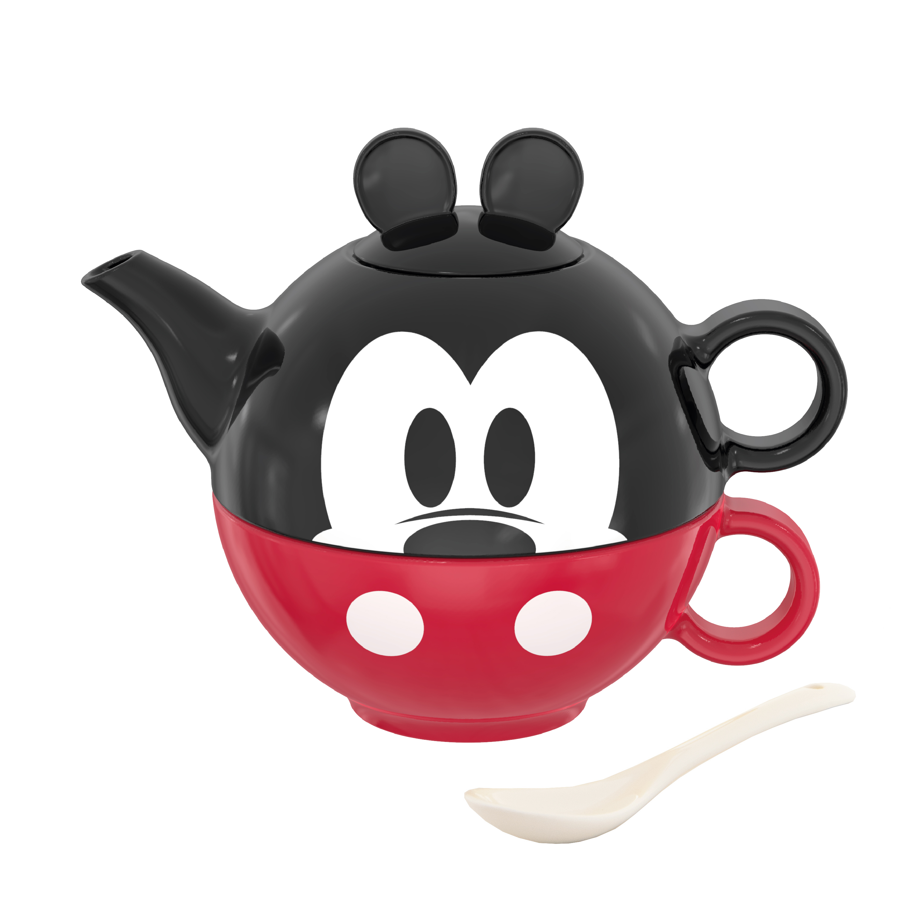 Disney Sculpted Ceramic Tea Set, Mickey Mouse, 4-piece set slideshow image 1 Disney Sculpted Ceramic Tea Set, Mickey Mouse, 4-piece set slideshow image 1