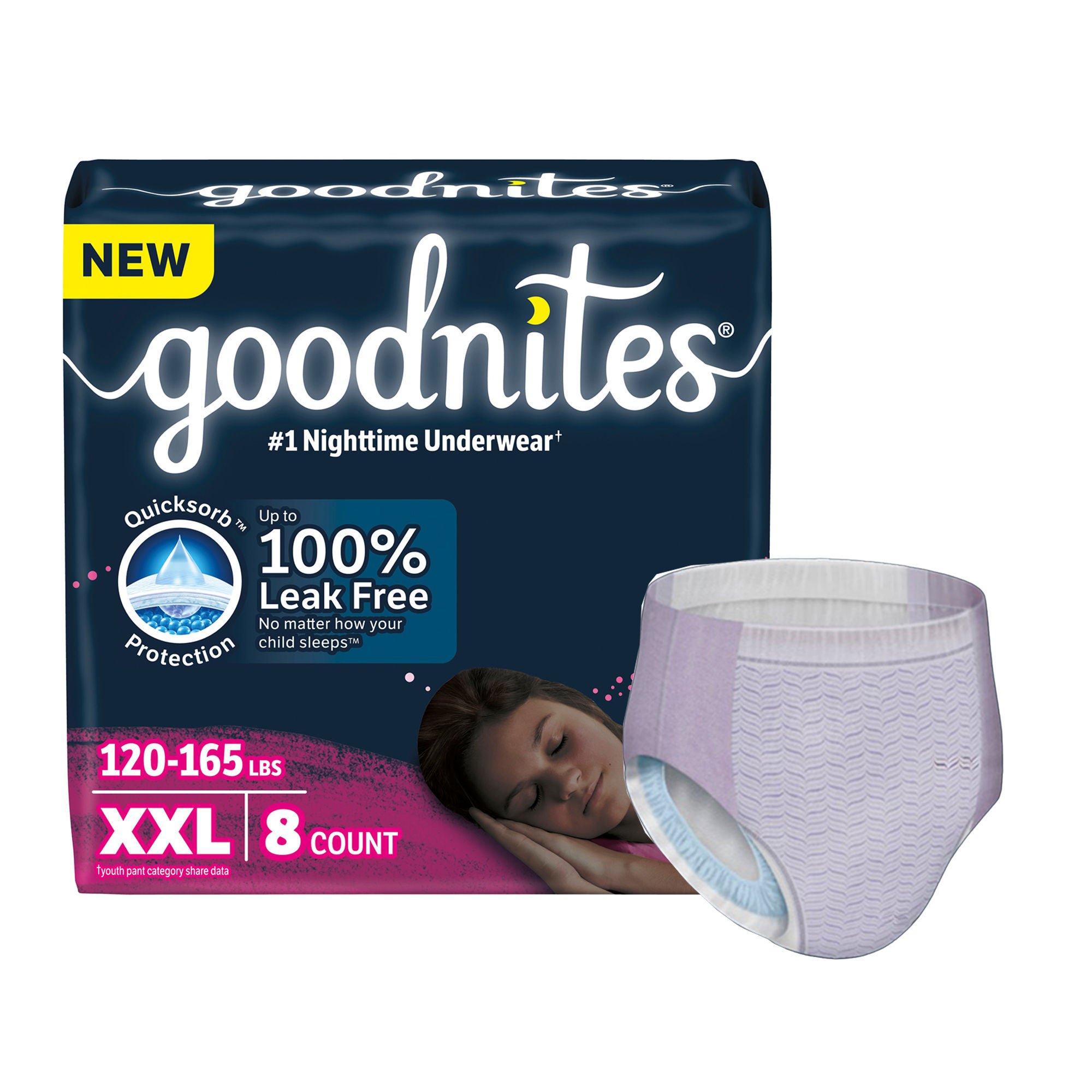 GoodNites® Nighttime Underwear for Girls, 2X-Large