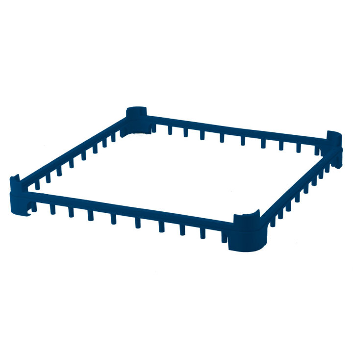 Signature full-size open glass rack extender in royal blue