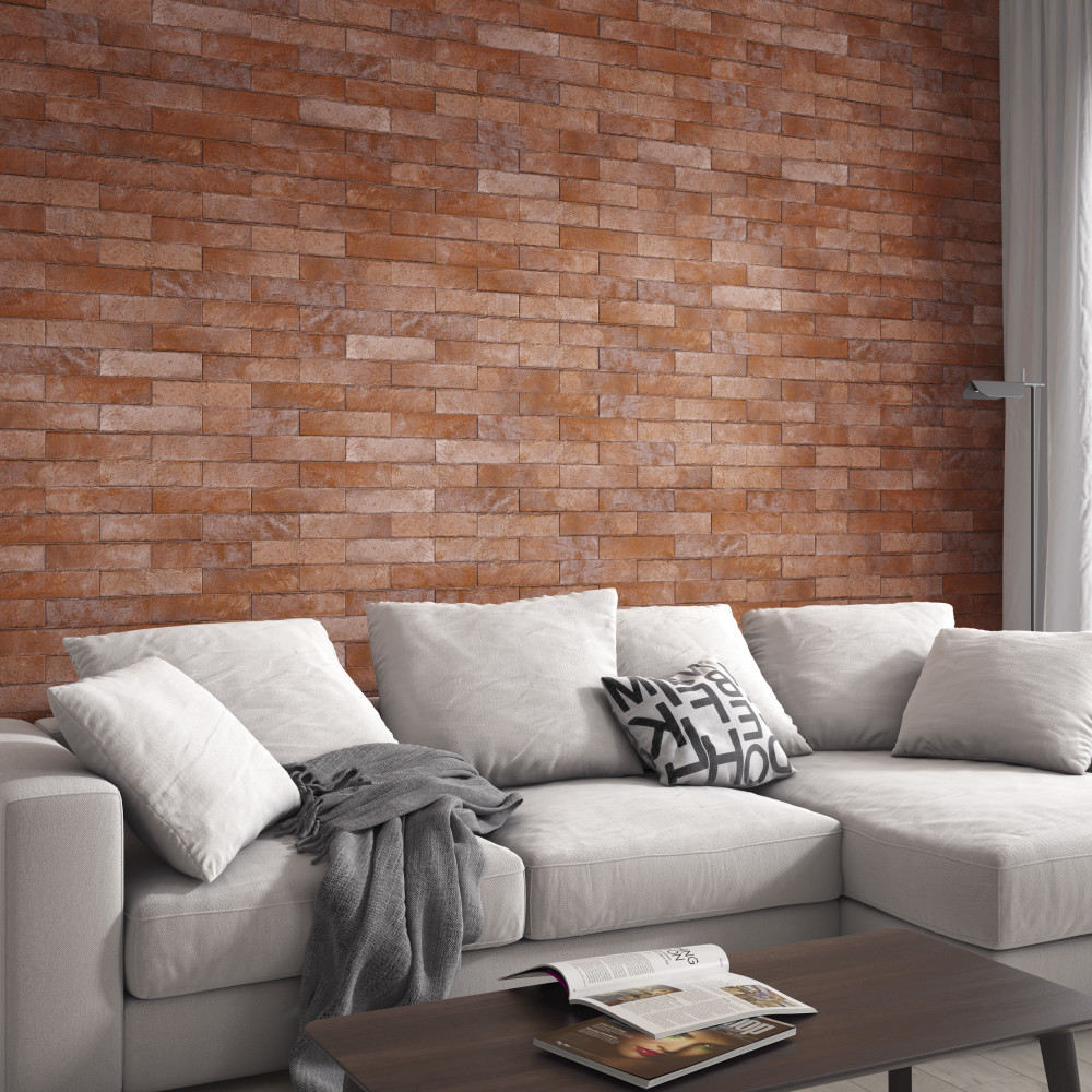 Brooklin Brick Cotto 2-3/8 in. x 9-3/4 in. Porcelain Floor and Wall Tile