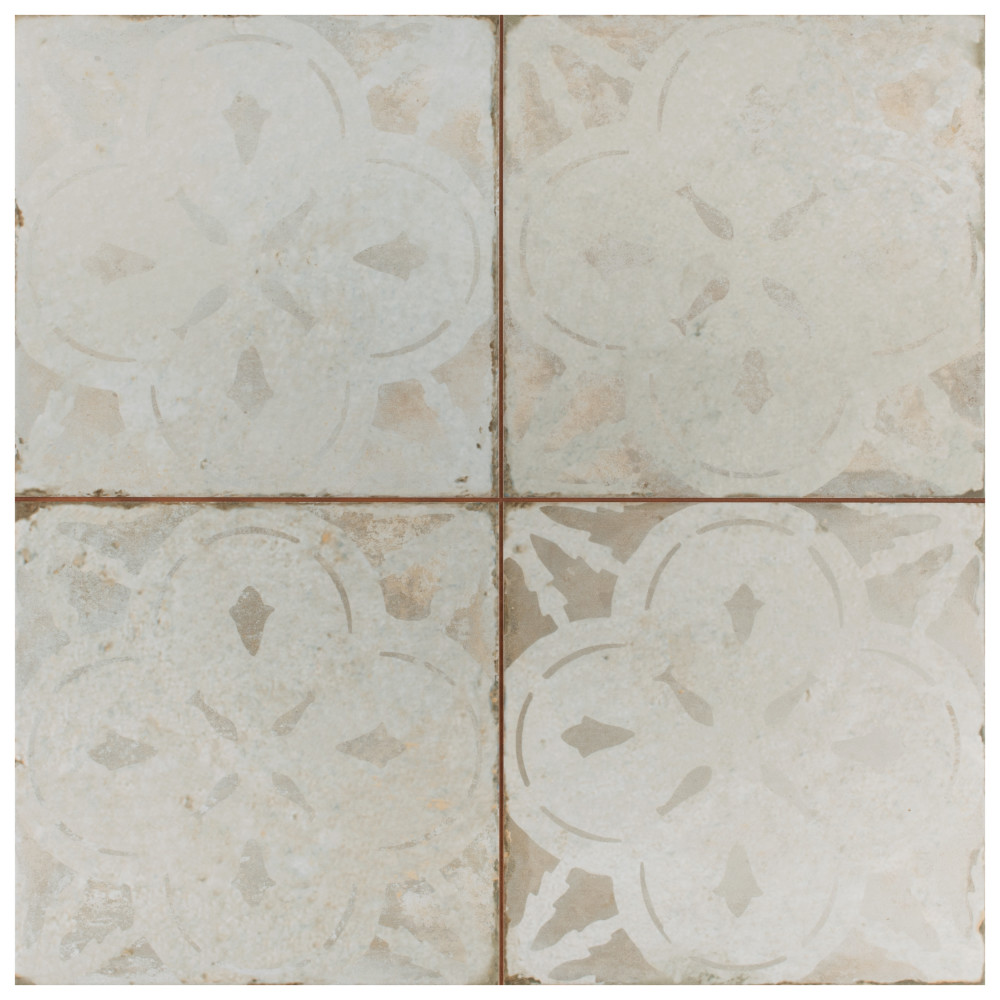 Kings Aurora White 17-5/8 in. x 17-5/8 in. Ceramic Floor and Wall Tile