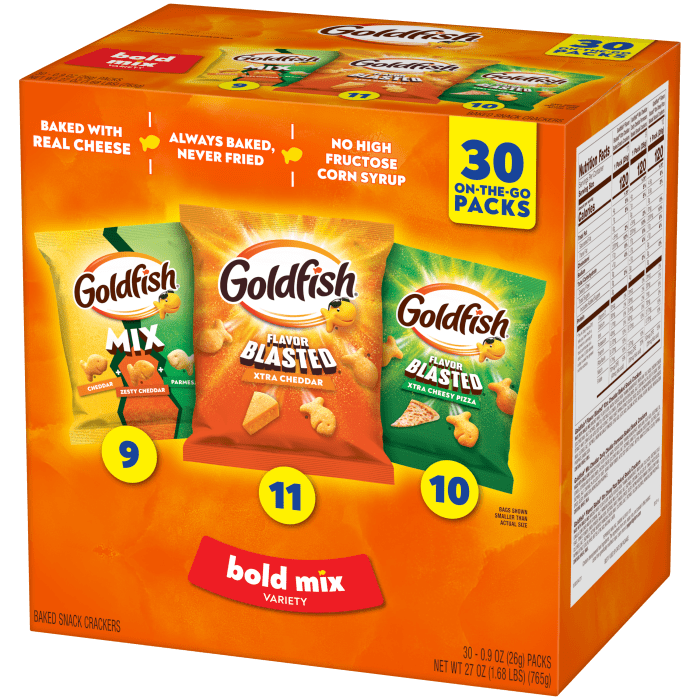 Goldfish® Bold Mix Crackers, 27 oz, bag - Right Angle Image