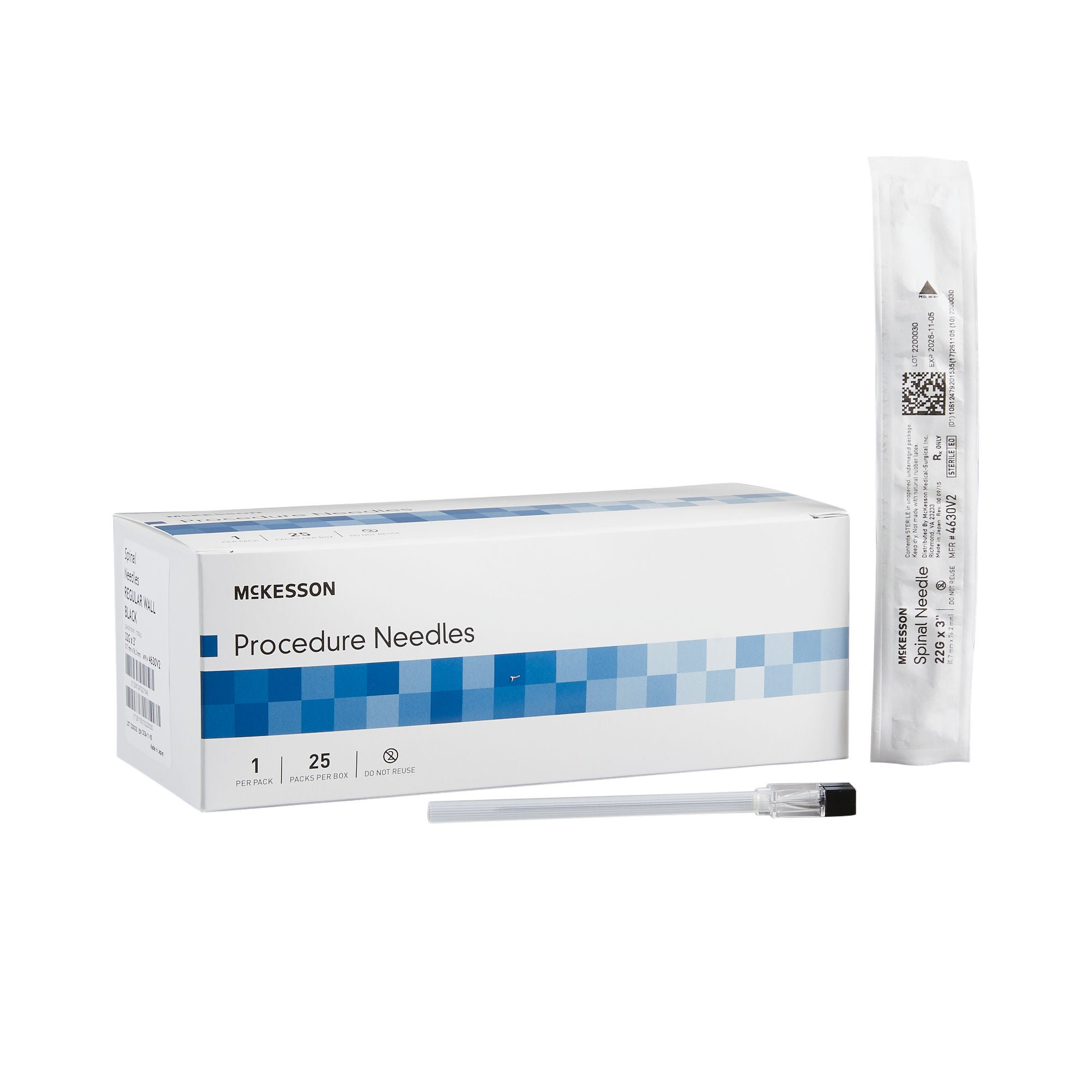 McKesson Spinal Needle, 22 Gauge, 3 Inch Length