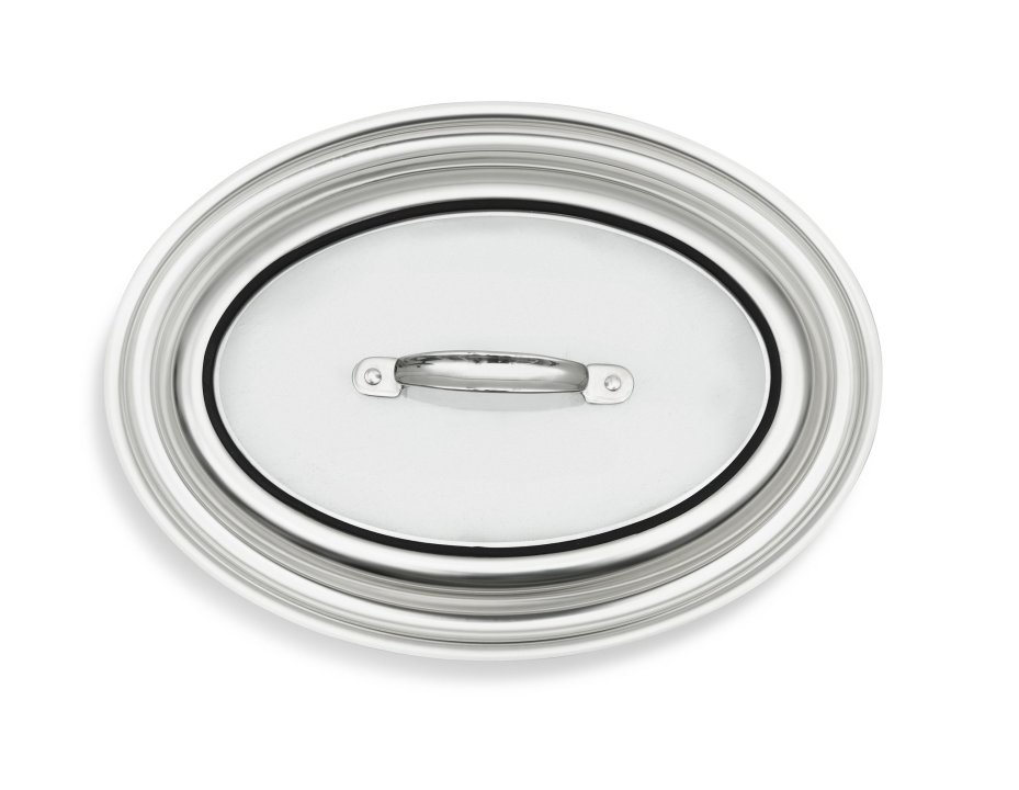 Miramar® glass lid for 12-inch oval au gratin food pan