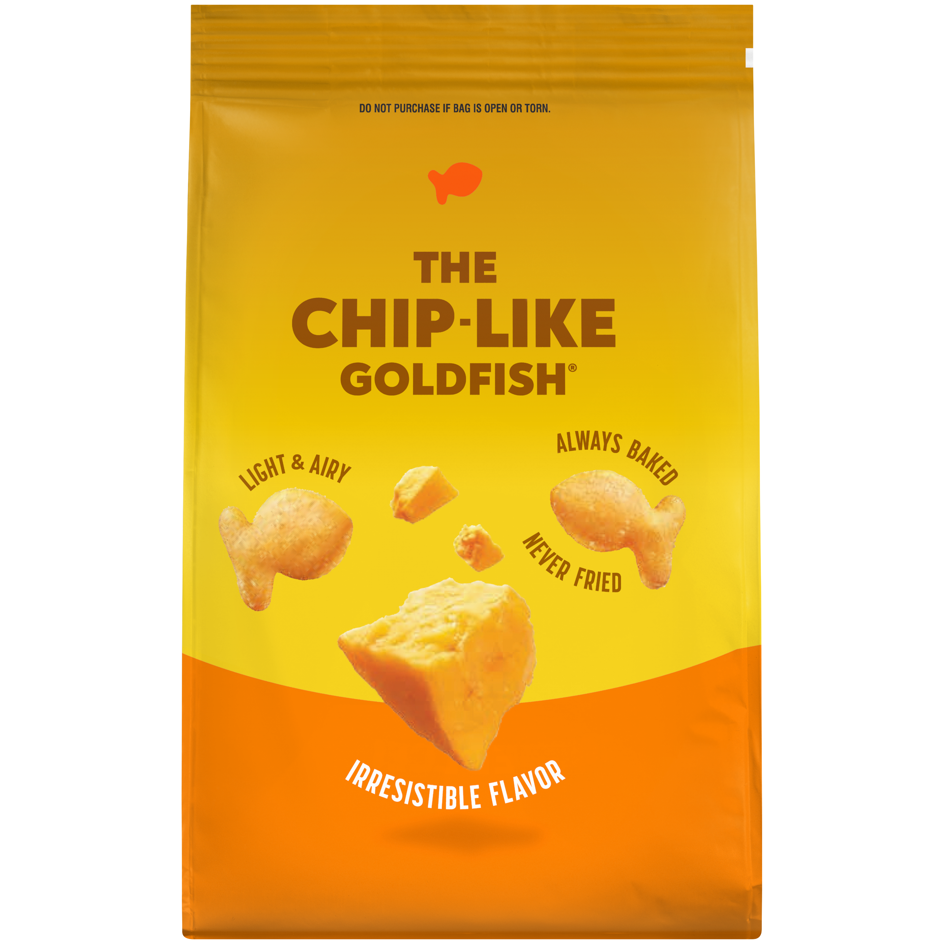 Goldfish® Cheddar Baked Snacks, 4.8 oz, bag - Back Image