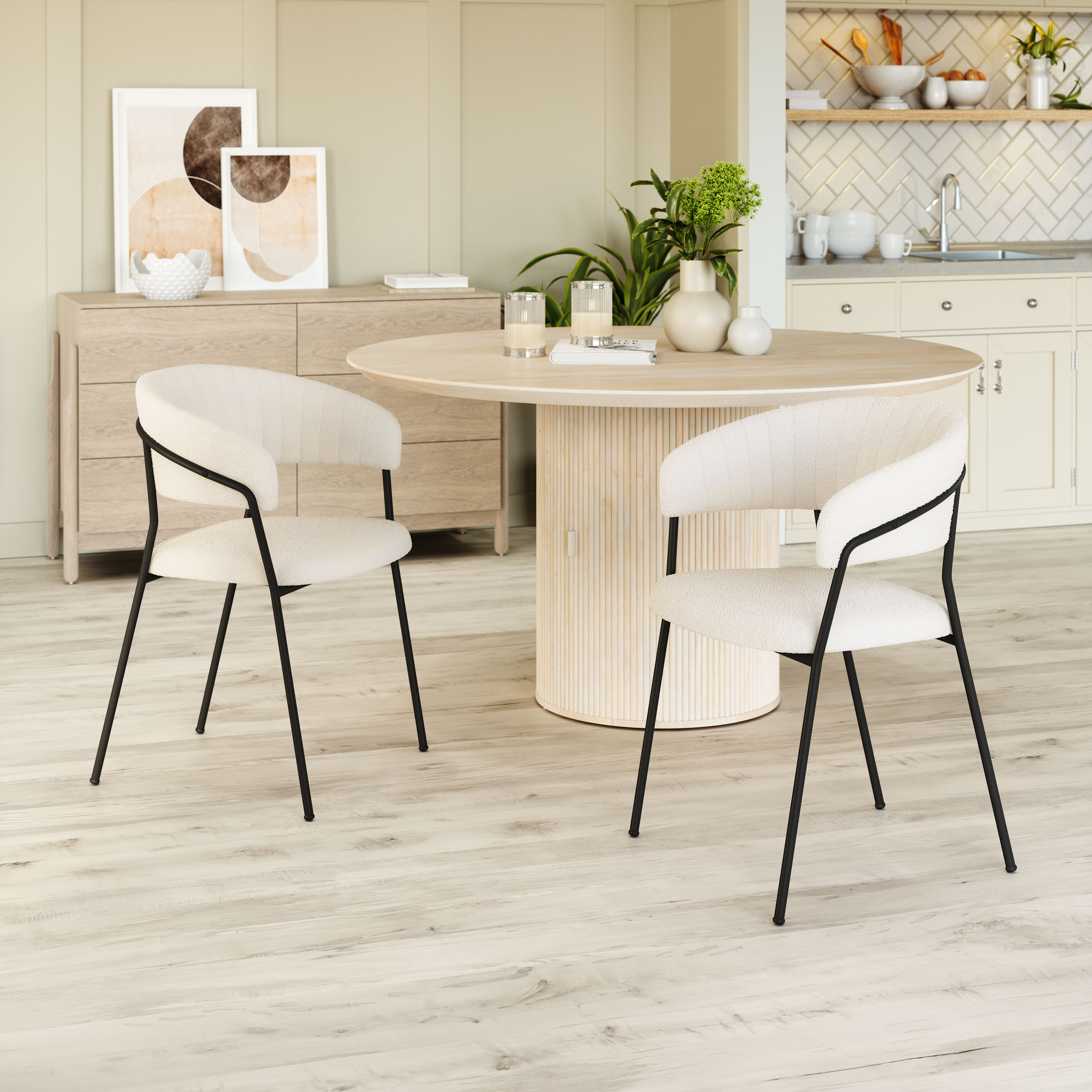 Josephine Dining Chair (Set of 2) Cream product image