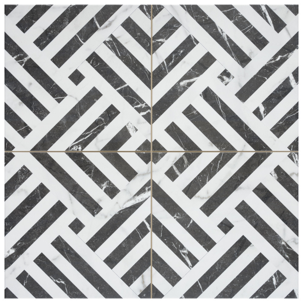 Gatzby 17-3/4 in. x 17-3/4 in. Porcelain Floor and Wall Tile