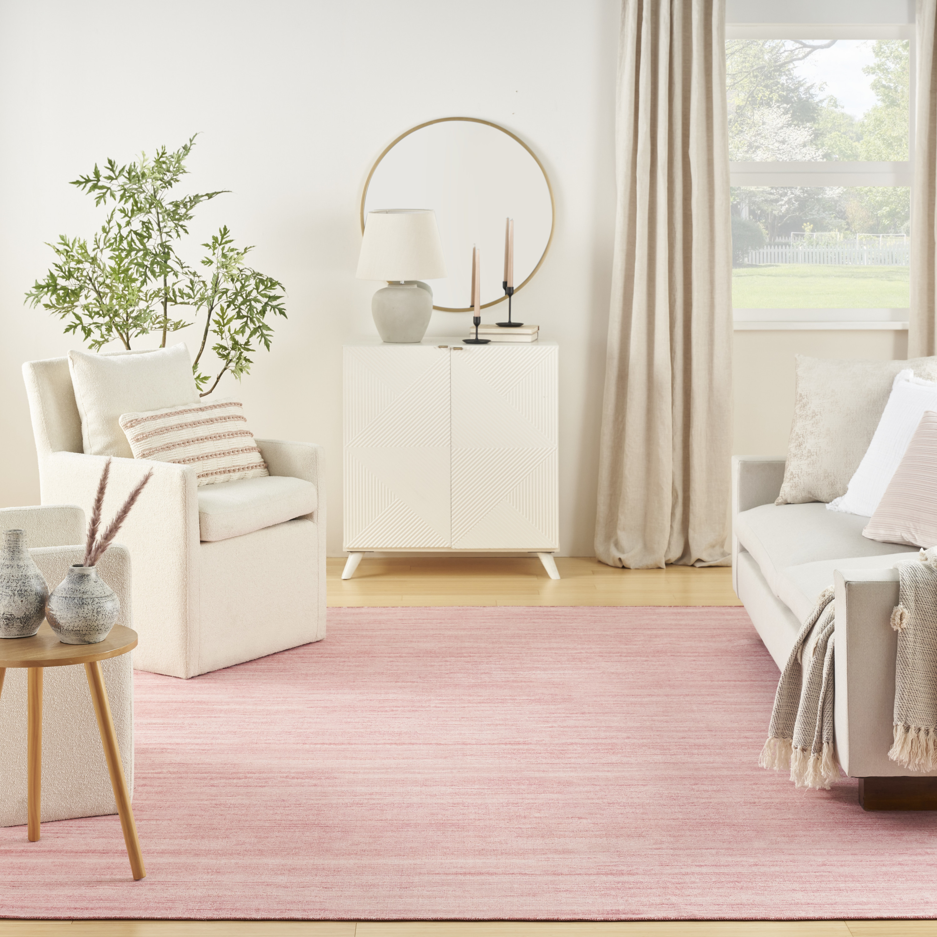 Nourison Washable Essentials 9'2" x 12' Pink Modern Indoor Rug