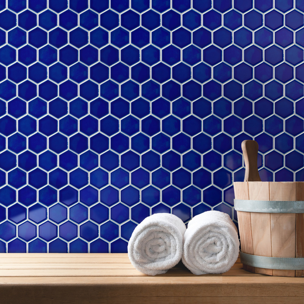 Metro Ion 2″ Hex Sapphire 11-1/8 in. x 12-5/8 in. Porcelain Mosaic Tile