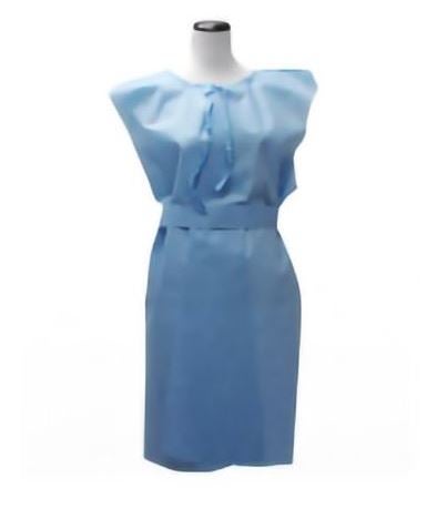 Patient Exam Gown 2X-Large Blue Disposable