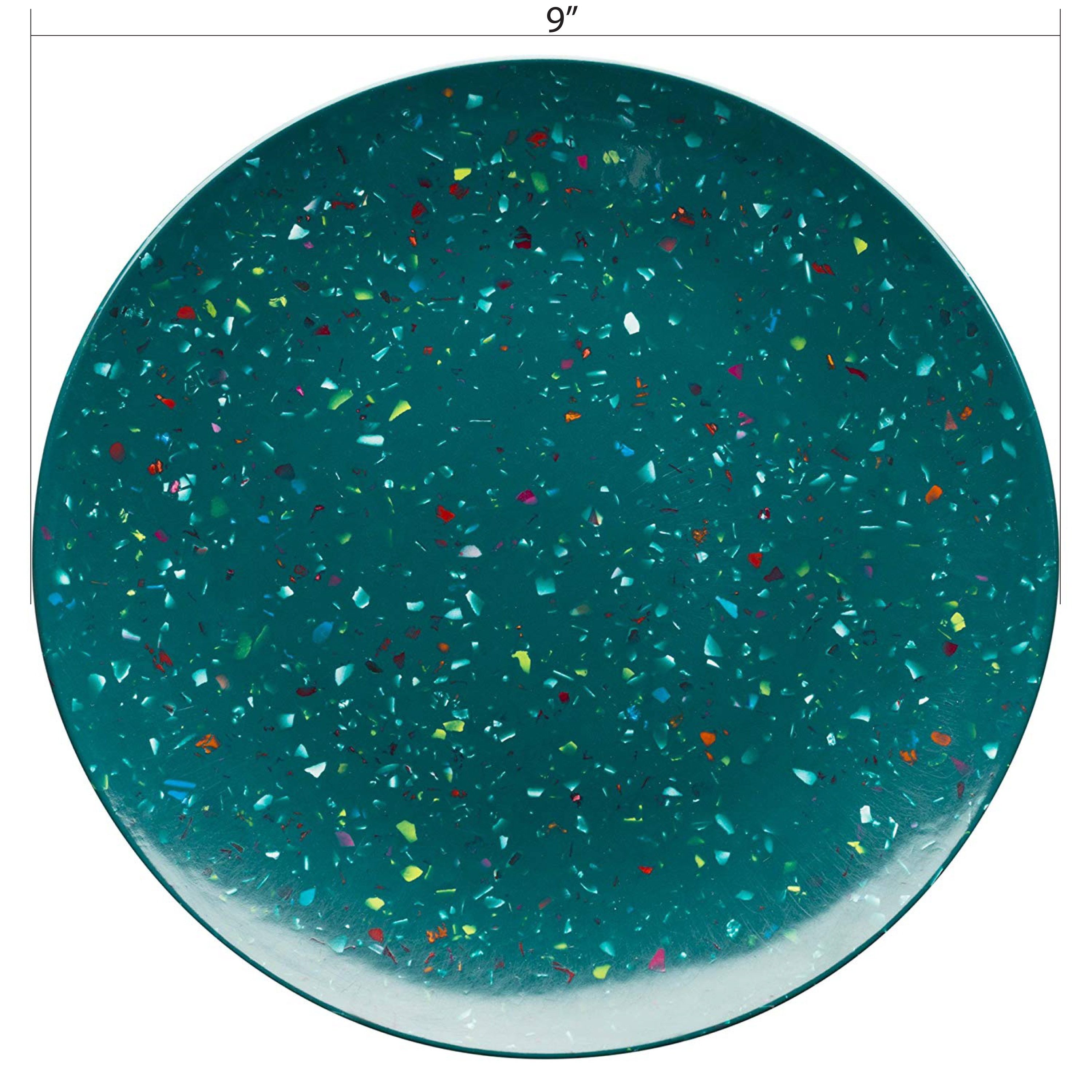 Confetti Salad Plate, Peacock, 6-piece set slideshow image 4 Confetti Salad Plate, Peacock, 6-piece set slideshow image 4